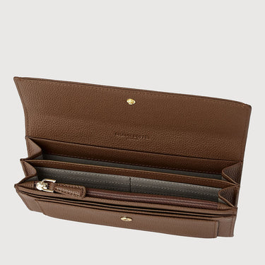 VERA BIFOLD LONG WALLET WITH ZIP COMPARTMENT (BOX GUSSET)