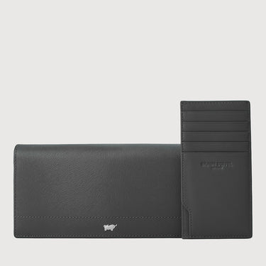 EYANA BI-FOLD LONG WALLET (BOX GUSSET WITH ZIP)