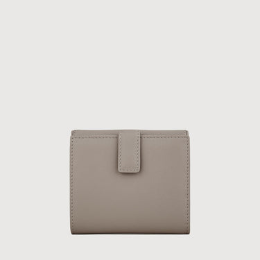 CLAMP BIFOLD SMALL WALLET WITH EXTERNAL COIN COMPARTMENT
