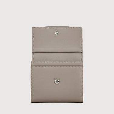 CLAMP BIFOLD SMALL WALLET WITH EXTERNAL COIN COMPARTMENT