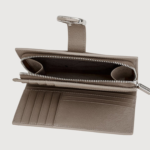 CERULE BIFOLD SHORT WALLET WITH EXTERNAL COIN COMPARTMENT