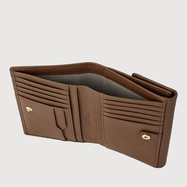 VERA BIFOLD SHORT WALLET WITH EXTERNAL COIN COMPARTMENT