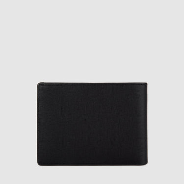 Back view of a black Braun Büffel men’s wallet with textured leather finish