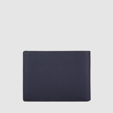 Back view of deep blue Braun Büffel men’s leather wallet 