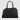 Braun Büffel Rhomby leather tote bag in black, front view with structured silhouette and top handles
