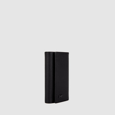 Braun Büffel VIKTOR black leather key holder angled side view