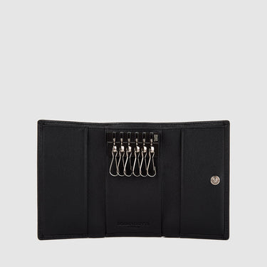 Braun Büffel VIKTOR black leather key holder interior with key hooks