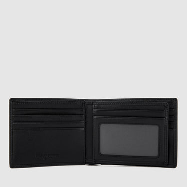 Braun Büffel WEBEN 317 black leather bi-fold wallet interior with card slots and ID window