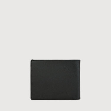 Braun Büffel black M wallet front view with a clean closed design