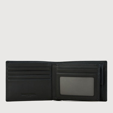 Braun Büffel black M wallet interior with ID window and multiple card slots