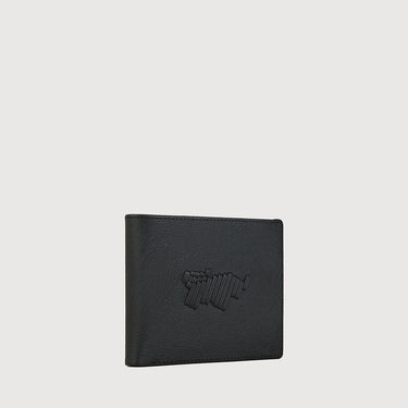 Braun Büffel black leather wallet with embossed logo