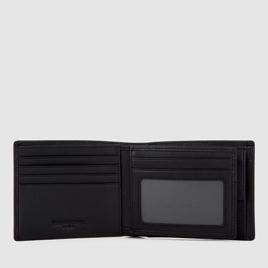 Braun Büffel black short wallet interior with card slots and ID window