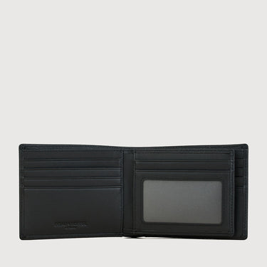Braun Büffel black wallet interior with ID window and card slots