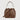 Braun Büffel brown leather bucket bag with drawstring closure and shoulder strap – front view