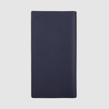 Braun Büffel deep blue long wallet, front view
