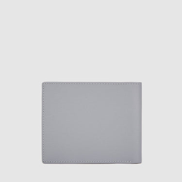 Braun Büffel grey short wallet, back view