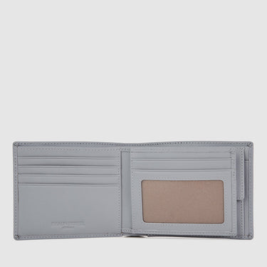Braun Büffel grey short wallet interior with card slots and ID window