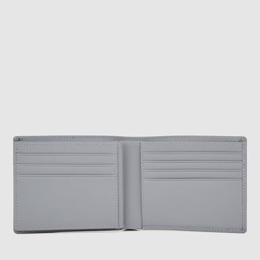 Braun Büffel grey short wallet interior with multiple card slots