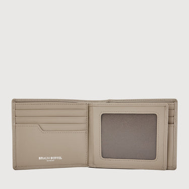 Braun Buffel Craig F. Humus Men's Wallet Open with Card Slots and ID Window
