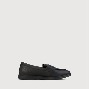 Braun Buffel black leather loafers