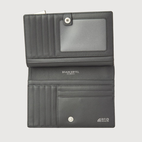 LINUS BIFOLD 3/4 WALLET WITH EXTERNAL COIN COMPARTMENT