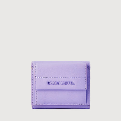 PAN TRIFOLD SMALL WALLET WITH EXTERNAL COIN COMPARTMENT