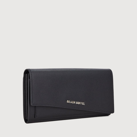 AGMA BIFOLD LONG WALLET WITH ZIP COMPARTMENT (BOX GUSSET)