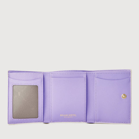 PAN TRIFOLD SMALL WALLET WITH EXTERNAL COIN COMPARTMENT