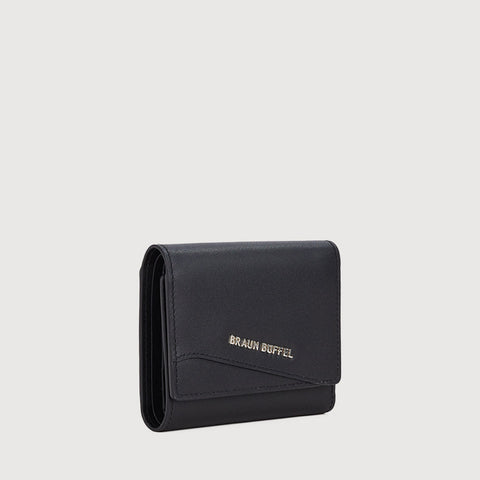 AGMA TRIFOLD SMALL WALLET WITH EXTERNAL COIN COMPARTMENT