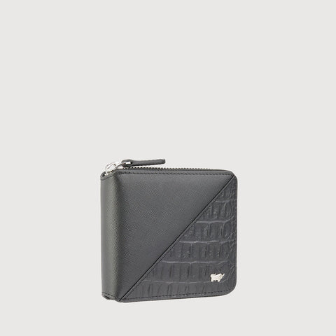 TAUREAU ZIP CENTRE FLAP WALLET WITH COIN COMPARTMENT