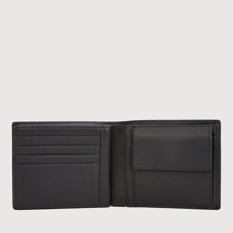 BURLS CENTRE FLAP WALLET WITH COIN COMPARTMENT (GERMAN SIZE)