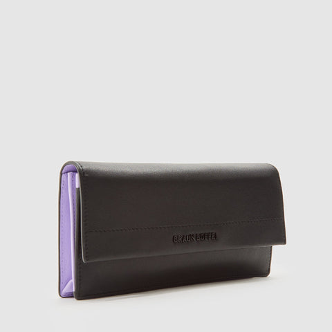 PAN BIFOLD LONG WALLET WITH ZIP COMPARTMENT (BOX GUSSET)