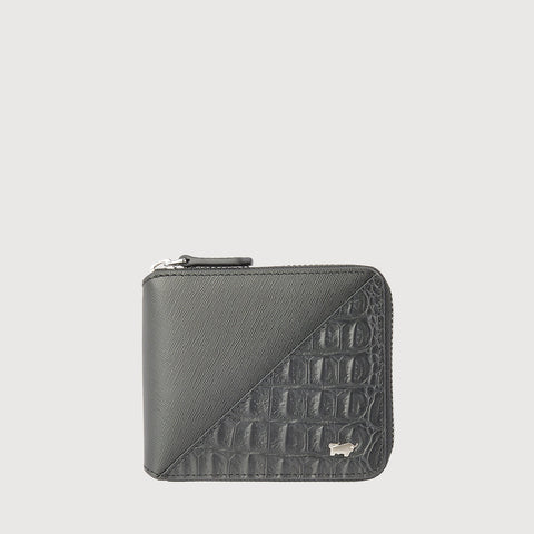 TAUREAU ZIP CENTRE FLAP WALLET WITH COIN COMPARTMENT