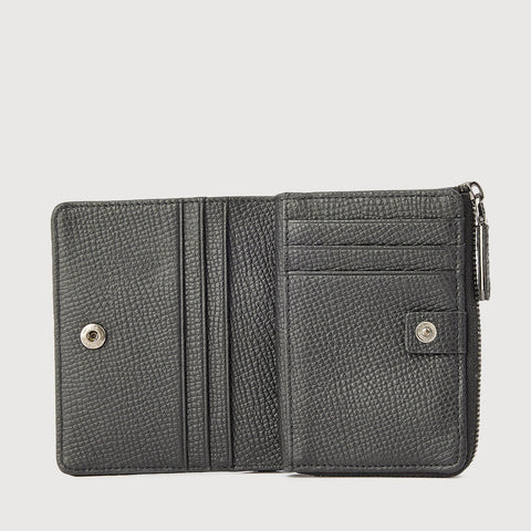 NINA CARD HOLDER WITH EXTERNAL COIN COMPARTMENT