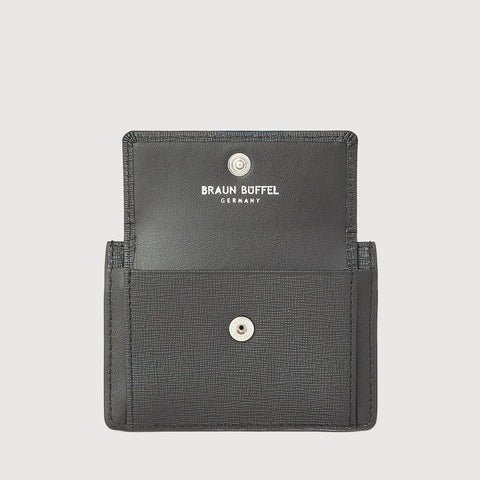 BERGEN FLAT CARD HOLDER WITH COIN COMPARTMENT