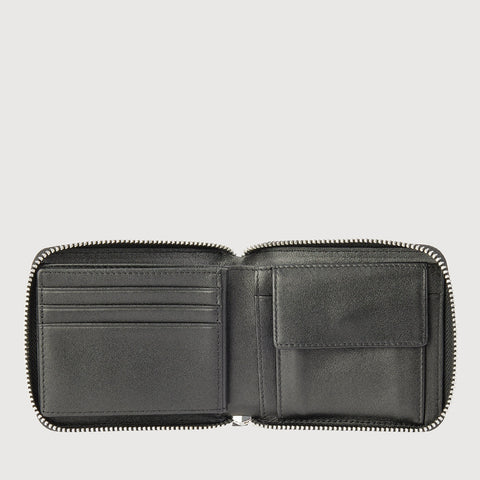 TAUREAU ZIP CENTRE FLAP WALLET WITH COIN COMPARTMENT