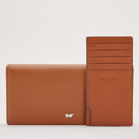 HINNA BIFOLD LONG WALLET WITH ZIP COMPARTMENT (BOX GUSSET)