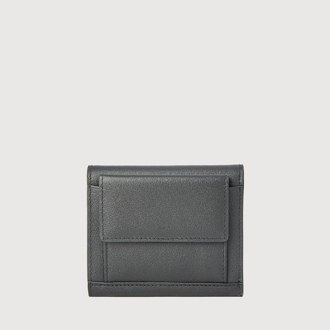 AZURE BIFOLD SMALL WALLET WITH EXTERNAL COIN COMPARTMENT