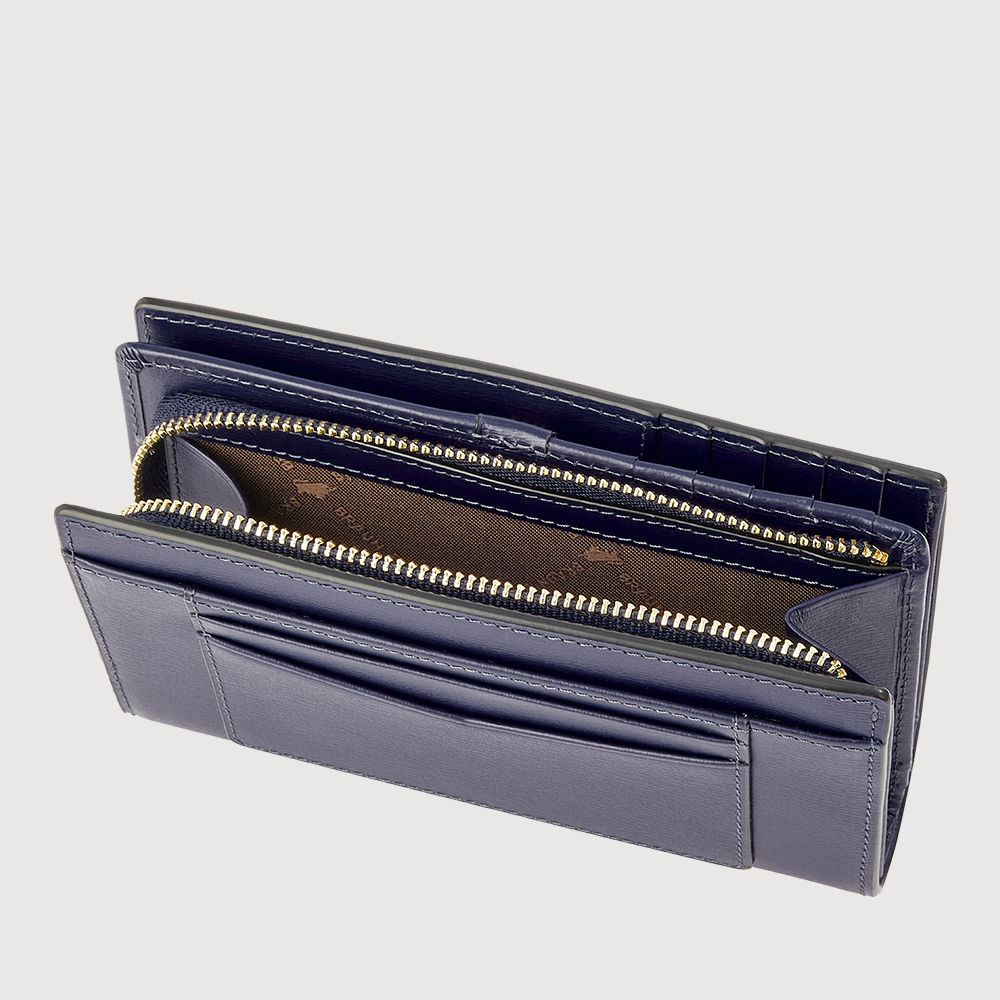 VILLE BIFOLD 3/4 WALLET WITH EXTERNAL COIN COMPARTMENT