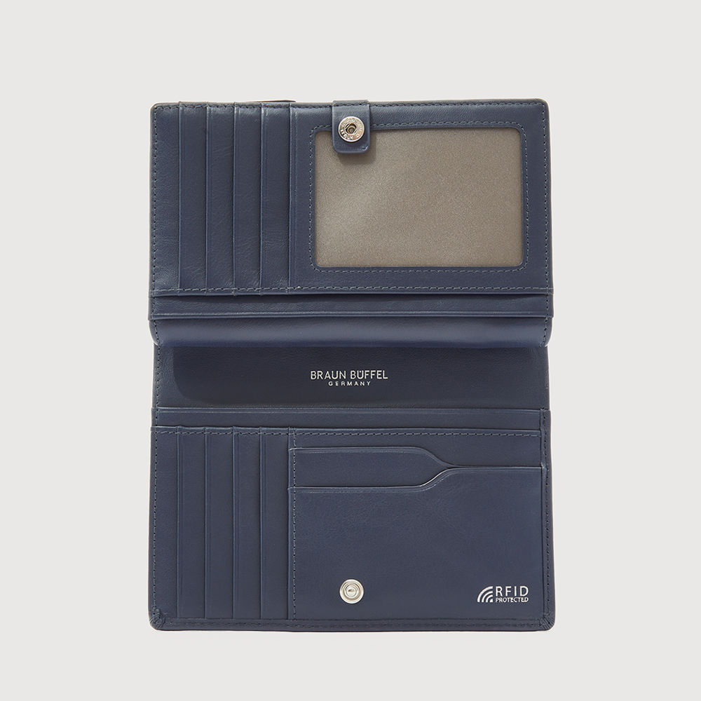 X BIFOLD 3/4 WALLET WITH EXTERNAL COIN COMPARTMENT