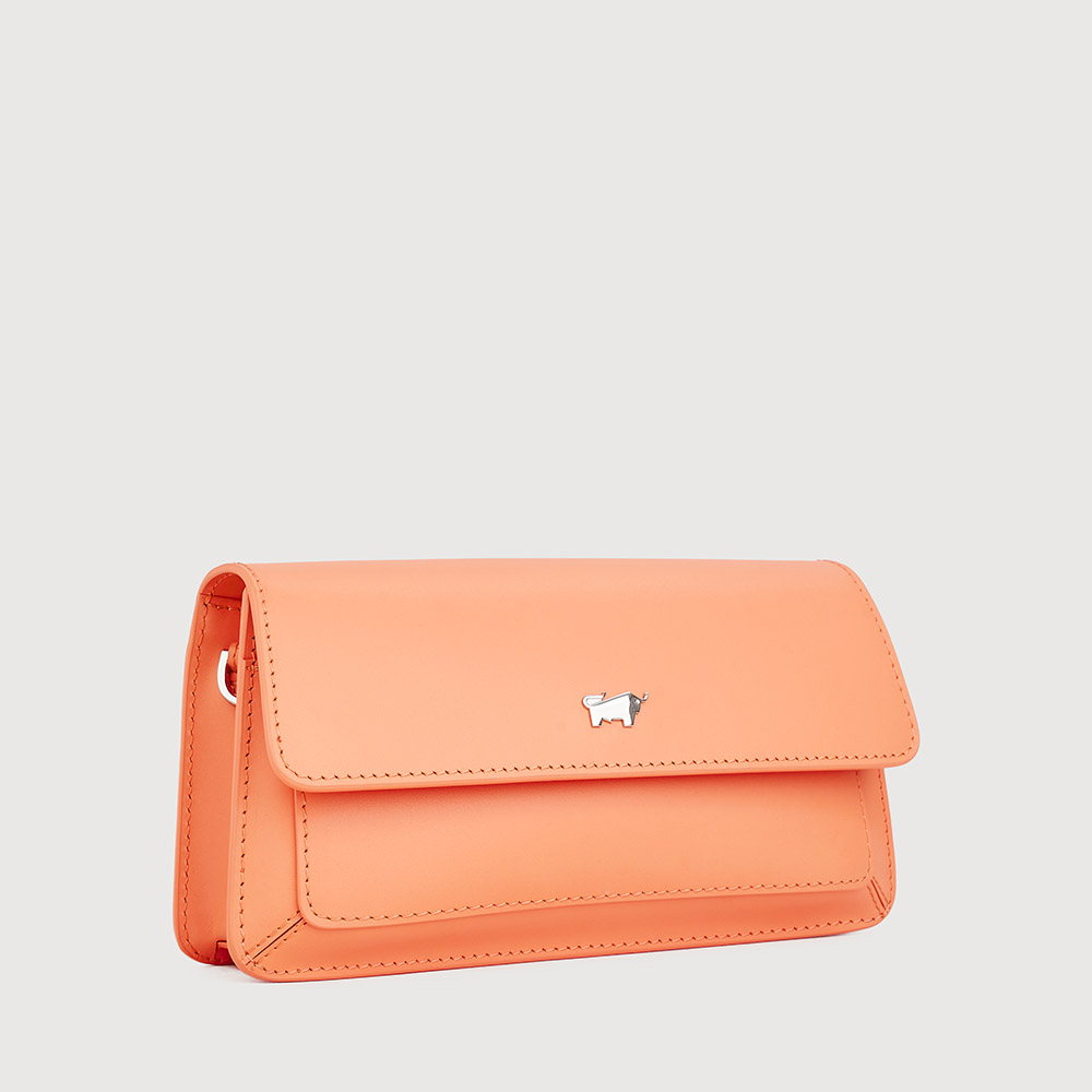 (Festive Gift Set N) ISLA SLING POUCH IN APRICOT CRUSH + KITH CENTRE FLAP CARDS WALLET IN BLACK