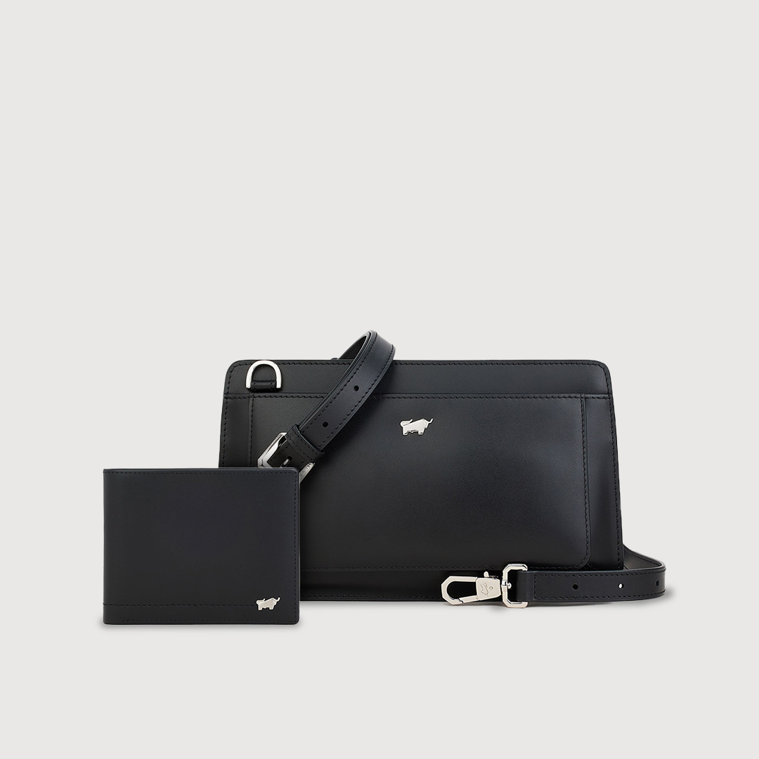 (Festive Gift Set A) ISLA MEDIUM CROSSBODY BAG IN BLACK  + KITH 8 CARDS WALLET IN BLACK