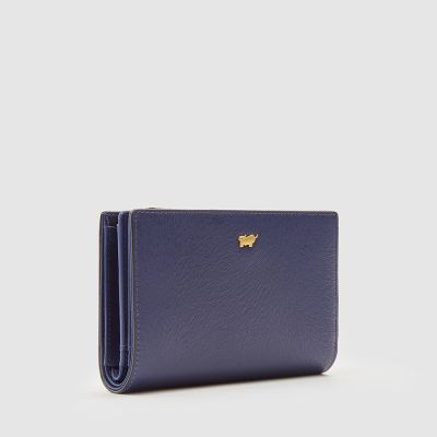 LINUS BIFOLD 3/4 WALLET WITH EXTERNAL COIN COMPARTMENT