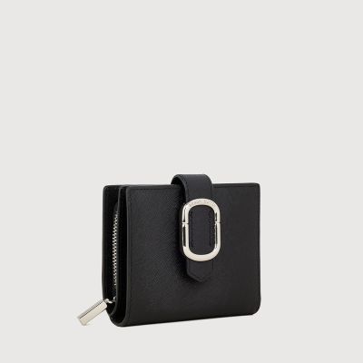 CERULE BIFOLD SMALL WALLET WITH EXTERNAL COIN COMPARTMENT